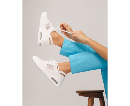 Изображение  Medical shoes sneakers with open heel White Air sole s. 37, "WHITE ROBE" 418-324-763, Size: 37, Color: white