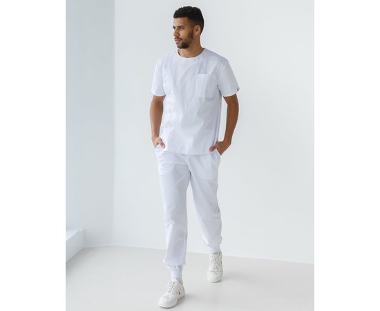 Изображение  Medical suit for men Texas white s. 54, "WHITE ROBE" 136-324-677, Size: 54, Color: white