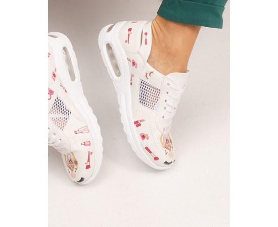 Изображение  Medical shoes sneakers with open heel Beauty Pink Air sole s. 39, "WHITE ROBE" 418-337-562, Size: 39, Color: pink-white
