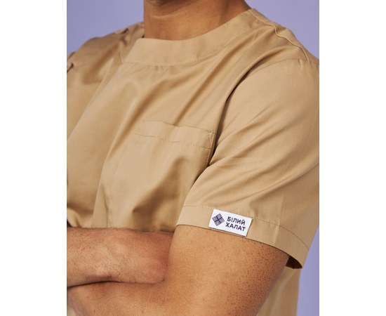 Изображение 5 Medical suit for men Texas sandy river. 46, "WHITE ROBE" 136-323-677, Size: 46, Color: sand