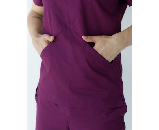 Изображение 8 Medical suit for men Milan purple s. 48, "WHITE ROBE" 134-335-708, Size: 48, Color: violet
