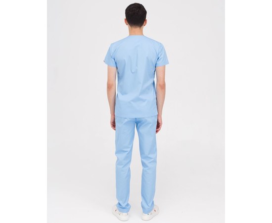 Изображение 2 Medical suit for men Milan light blue s. 48, "WHITE ROBE" 134-436-758, Size: 48, Color: light blue