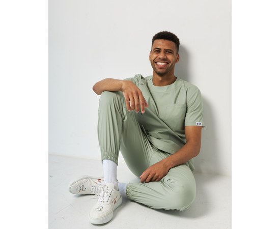 Изображение 9 Medical suit for men Texas pistachio s. 52, "WHITE ROBE" 136-396-677, Size: 52, Color: pistachio