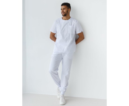 Изображение 10 Medical suit for men Texas white s. 50, "WHITE ROBE" 136-324-677, Size: 50, Color: white