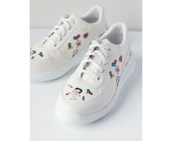 Изображение  Medical shoes Medicine PU sneakers sole s. 36, "WHITE ROBE" 140-371-597, Size: 36, Color: white