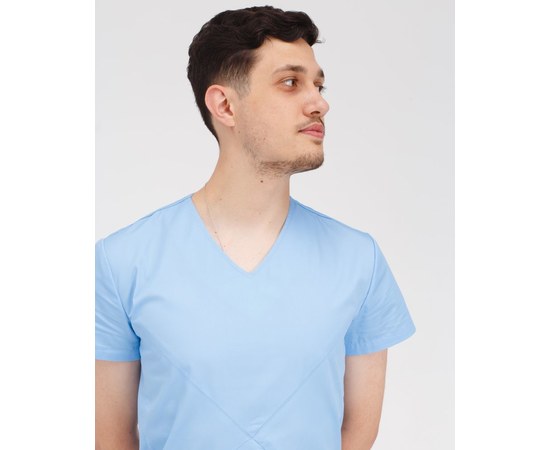 Изображение 7 Medical suit for men Milan light blue s. 46, "WHITE ROBE" 134-436-758, Size: 46, Color: light blue
