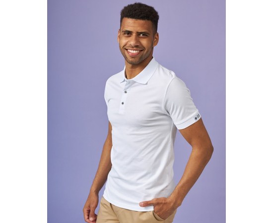 Изображение  Medical polo men's white river. XL, "WHITE ROBE" 148-324-677, Size: XL, Color: white