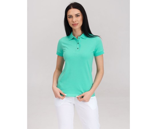 Изображение  Medical polo for women menthol s. S, "WHITE ROBE" 147-441-677, Size: S, Color: menthol