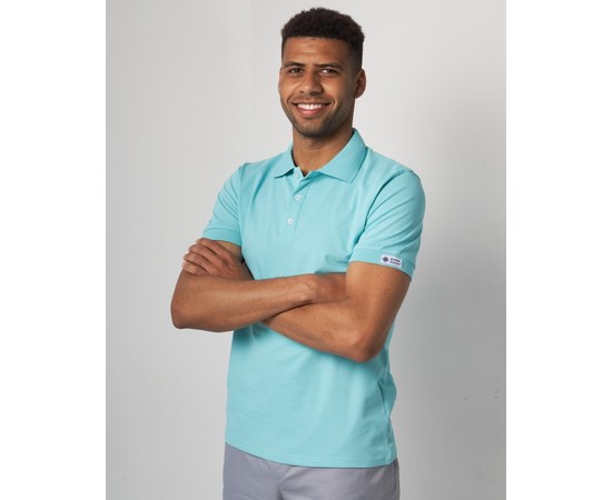 Изображение  Medical polo men's menthol s. S, "WHITE ROBE" 148-441-677, Size: S, Color: menthol