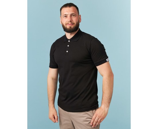 Изображение  Men's medical polo, black. 3XL, "WHITE ROBE" 148-321-677, Size: 3XL, Color: black