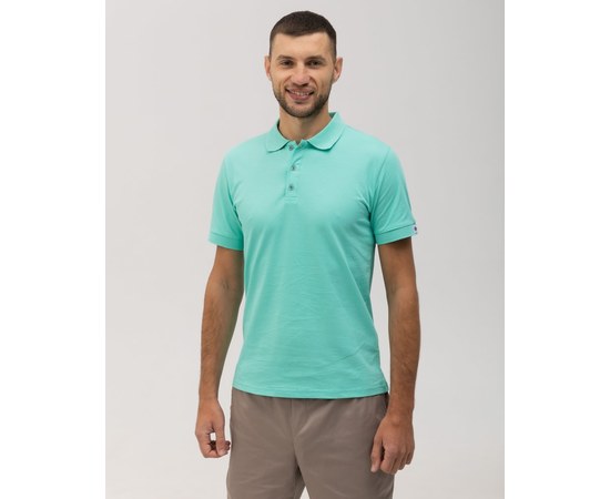 Изображение  Men's medical polo, light turquoise. 3XL, "WHITE ROBE" 148-426-677, Size: 3XL, Color: light turquoise