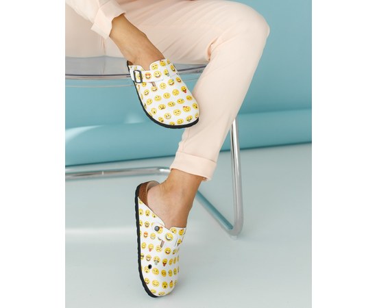 Изображение  Medical footwear orthopedic clogs EMOJI s. 36, "WHITE ROBE" 176-457-879, Size: 36, Color: emoji