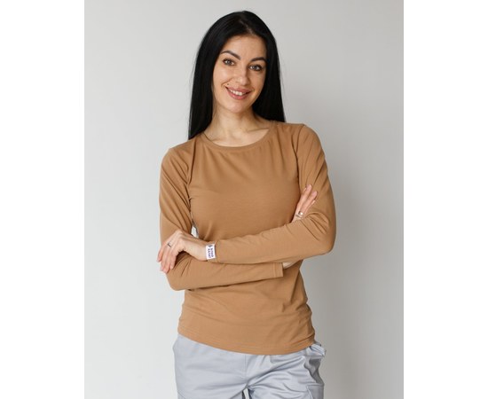 Изображение  Medical long sleeve women's sandy river. M, "WHITE ROBE" 358-323-716, Size: M, Color: sand