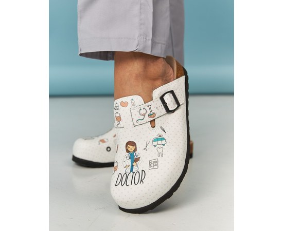 Изображение  Medical footwear orthopedic clogs DOCTOR WOMAN s. 40, "WHITE ROBE" 176-324-574, Size: 40, Color: doctor woman