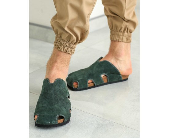 Изображение  Medical footwear orthopedic clogs suede green s. 35, "WHITE ROBE" 149-350-745, Size: 35, Color: green