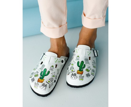 Изображение  Medical footwear orthopedic clogs CACTUS s. 38, "WHITE ROBE" 176-350-825, Size: 38, Color: cactus