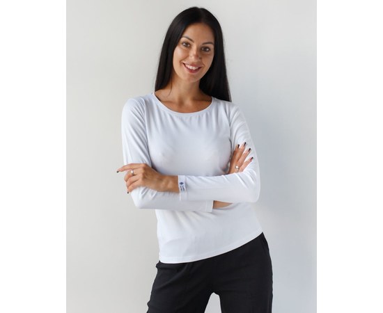 Изображение  Medical long sleeve women's white s. S, "WHITE ROBE" 358-324-716, Size: S, Color: white