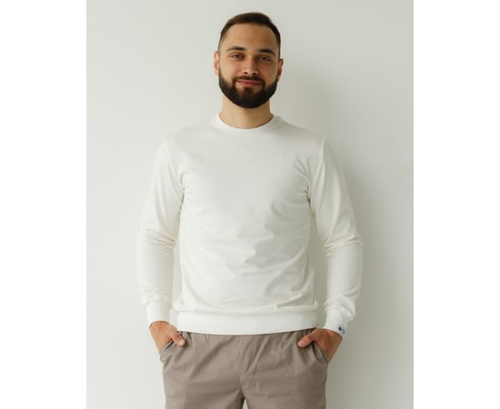 Изображение  Medical sweatshirt New York men's milky s. L, "WHITE ROBE" 360-370-758, Size: L, Color: lactic