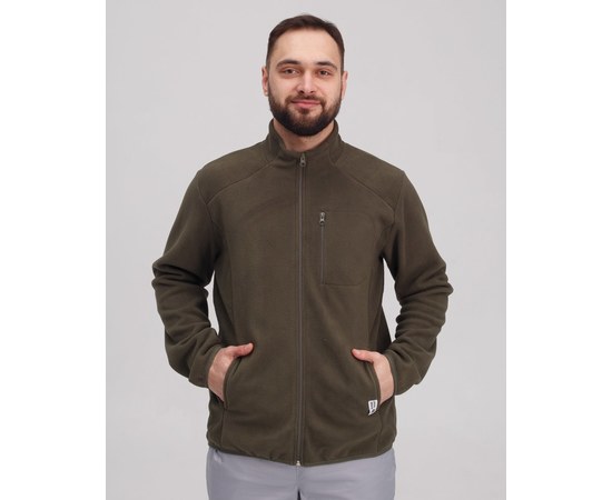 Изображение  Men's fleece medical jacket Detroit dark olive s. 4XL, "WHITE ROBE" 426-483-842, Size: 4XL, Color: dark olive