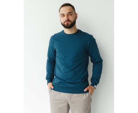 Изображение  Medical sweatshirt New York men's dark turquoise s. XL, "WHITE ROBE" 360-437-758, Size: XL, Color: dark turquoise