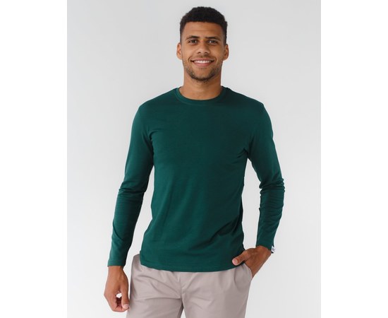 Изображение  Medical long sleeve men's dark green s. M, "WHITE ROBE" 357-430-716, Size: M, Color: dark green