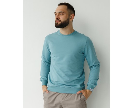 Изображение  Medical sweatshirt New York men's azure gray s. L, "WHITE ROBE" 360-428-758, Size: L, Color: azure gray