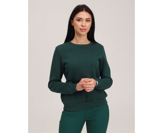 Изображение  Medical sweatshirt Alaska women's dark green s. XL, "WHITE ROBE" 364-430-842, Size: XL, Color: dark green