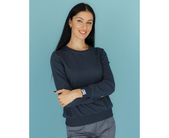 Изображение  Medical sweatshirt New York women's dark gray s. S, "WHITE ROBE" 359-408-758, Size: S, Color: dark grey
