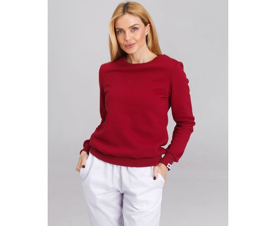 Изображение  Medical insulated sweatshirt for women Alaska burgundy s. 2XL, "WHITE ROBE" 364-349-842, Size: 2XL, Color: burgundy