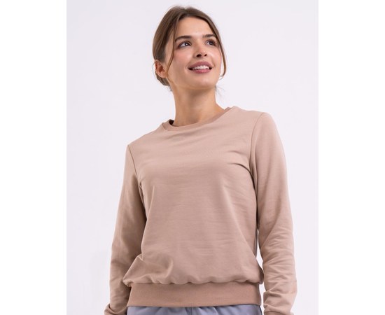 Изображение  Medical sweatshirt New York women's light beige s. XL, "WHITE ROBE" 360-494-730, Size: XL, Color: light beige
