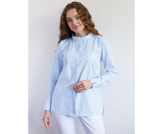 Изображение  Women's medical shirt Stefania blue s. 54, "WHITE ROBE" 402-333-821, Size: 54, Color: blue light