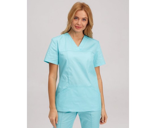 Изображение  Women's medical shirt Topaz mint s. 42, "WHITE ROBE" 164-332-705, Size: 42, Color: mint