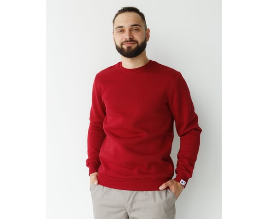Изображение  Medical insulated sweatshirt for men Alaska burgundy s. 2XL, "WHITE ROBE" 365-349-842, Size: 2XL, Color: burgundy