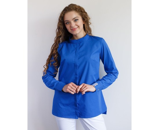 Изображение  Women's medical shirt Stefania dark blue s. 54, "WHITE ROBE" 402-406-821, Size: 54, Color: navy blue