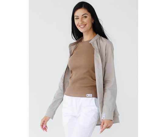 Изображение  Women's medical shirt Stefania mocha s. 40, "WHITE ROBE" 402-421-821, Size: 40, Color: mocha