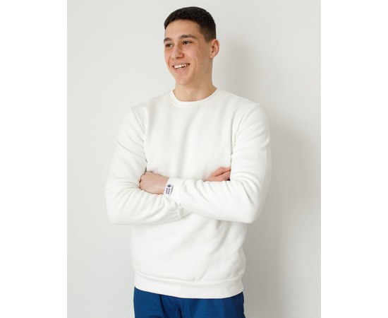 Изображение  Medical insulated sweatshirt for men Alaska milky s. M, "WHITE ROBE" 365-370-842, Size: M, Color: lactic