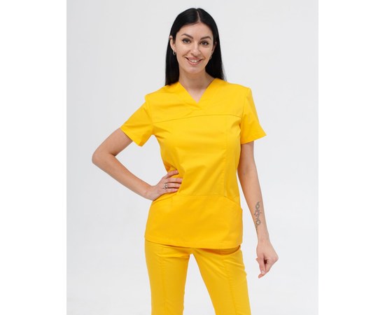 Изображение  Women's medical shirt Topaz amber river. 40, "WHITE ROBE" 164-461-705, Size: 40, Color: amber