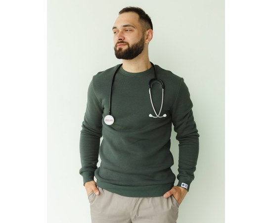 Изображение  Medical insulated sweatshirt for men Alaska khaki s. 2XL, "WHITE ROBE" 365-368-842, Size: 2XL, Color: khaki