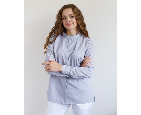 Изображение  Women's medical shirt Stefania light gray s. 52, "WHITE ROBE" 402-419-821, Size: 52, Color: light gray