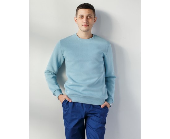 Изображение  Medical insulated sweatshirt for men Alaska azure-gray s. M, "WHITE ROBE" 365-428-842, Size: M, Color: azure gray