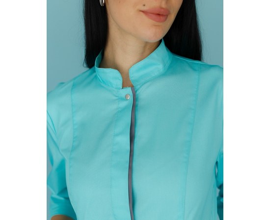 Изображение 2 Women's medical shirt Sakura mint-gray s. 50, "WHITE ROBE" 184-356-679, Size: 50, Color: mint gray