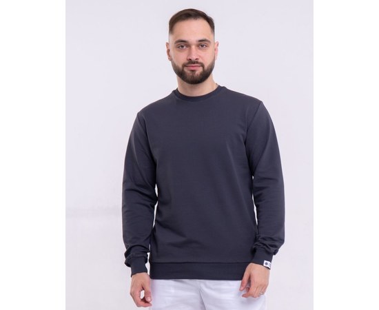 Изображение  Medical sweatshirt New York men's dark gray s. 2XL, "WHITE ROBE" 360-408-758, Size: 2XL, Color: dark grey