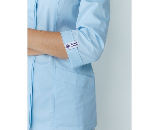 Изображение 5 Women's medical shirt Sakura azure s. 48, "WHITE ROBE" 184-462-678, Size: 48, Color: azure