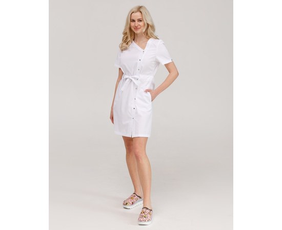 Изображение  Women's medical tunic Naomi white s. 48, "WHITE ROBE" 151-324-679, Size: 48, Color: white