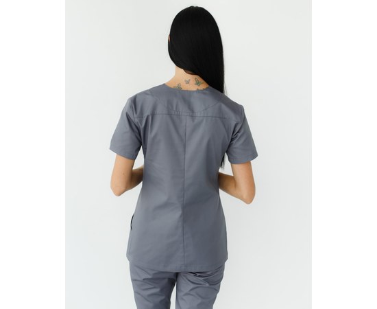 Изображение 2 Women's medical shirt Topaz dark gray s. 50, "WHITE ROBE" 164-408-705, Size: 50, Color: dark grey