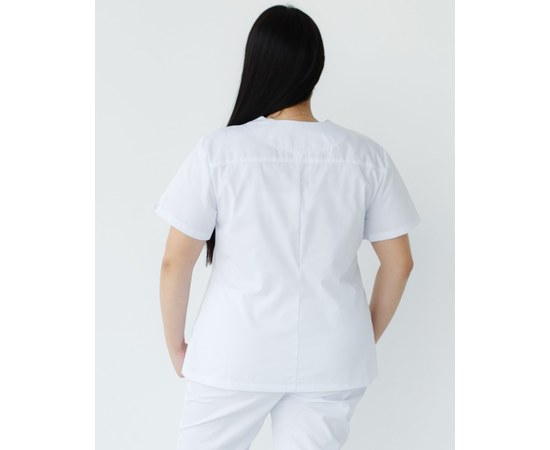 Изображение 2 Медицинская рубашка женская Топаз белая +SIZE р. 58, "БЕЛЫЙ ХАЛАТ" 386-324-705, Размер: 58, Цвет: белый