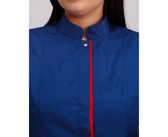 Изображение 2 Медицинская рубашка женская Сакура сапфир-красный +SIZE р. 56, "БЕЛЫЙ ХАЛАТ" 311-360-679, Размер: 56, Цвет: сапфир