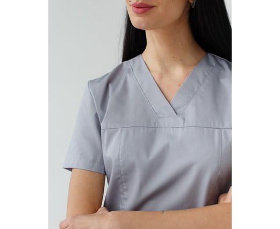 Изображение 3 Women's medical shirt Topaz gray s. 44, "WHITE ROBE" 164-328-705, Size: 44, Color: grey
