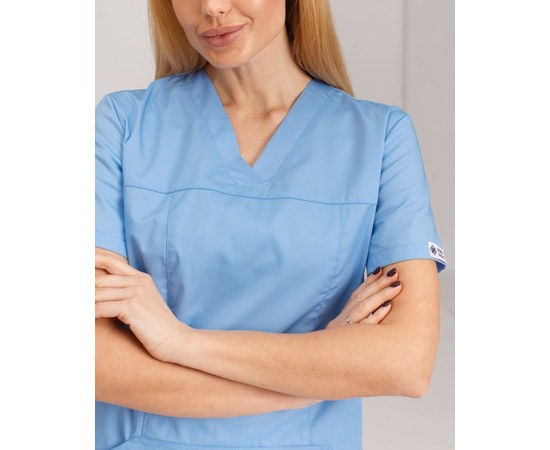 Изображение 4 Medical women's shirt Topaz light blue s. 52, "WHITE ROBE" 433-436-705, Size: 52, Color: light blue