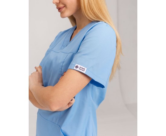 Изображение 5 Medical women's shirt Topaz light blue s. 46, "WHITE ROBE" 433-436-705, Size: 46, Color: light blue